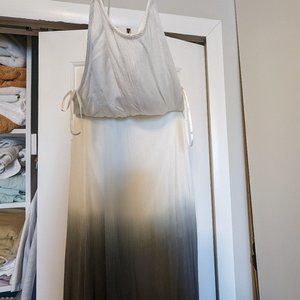 NWT Forever21 long ivory/grey maxi dress Medium